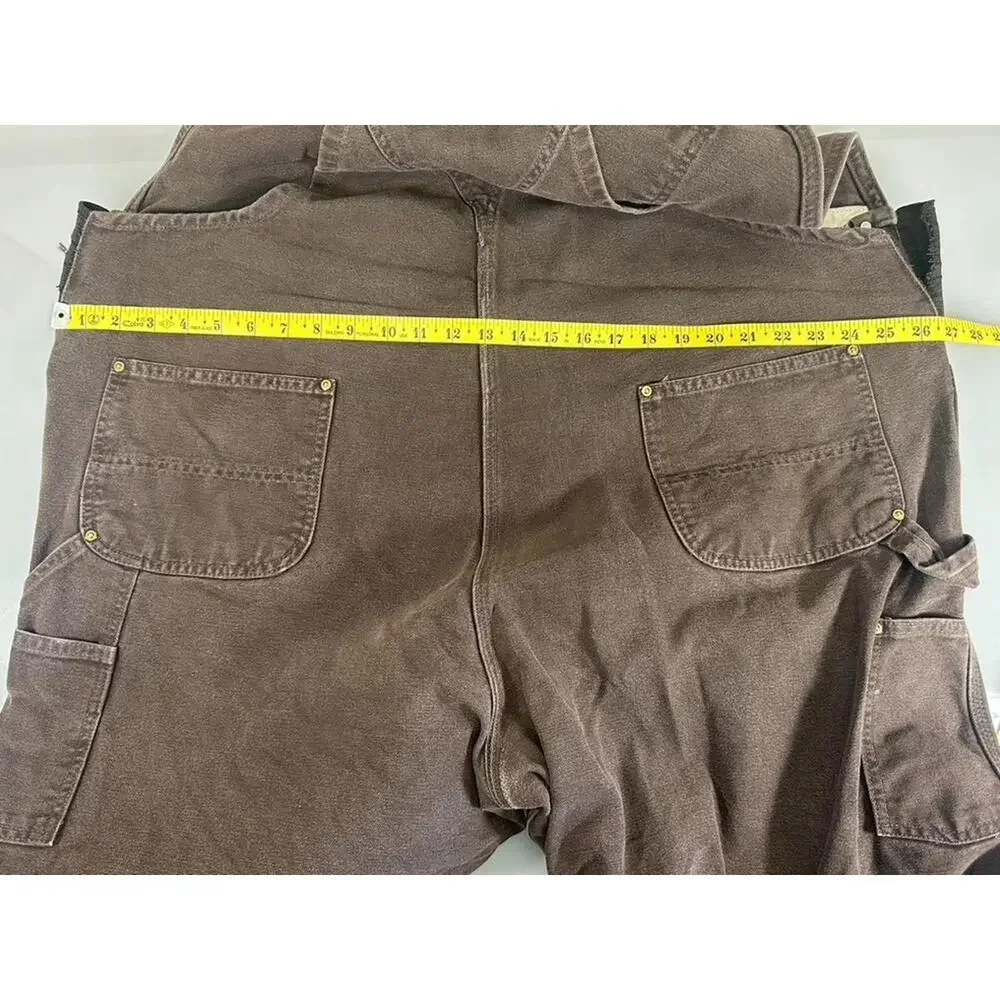 Carhartt Brown Denim Overalls 52/30 - Picture 14 of 14